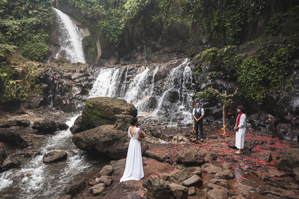 How to elope in Bali under a waterfall Inspiration