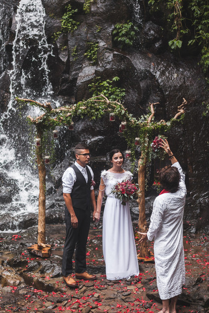 How to elope in Bali under a waterfall Inspiration