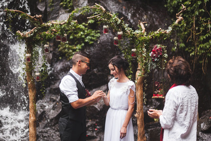 How to elope in Bali under a waterfall Inspiration