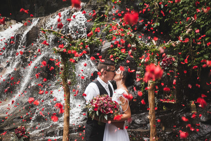 How to elope in Bali under a waterfall Inspiration