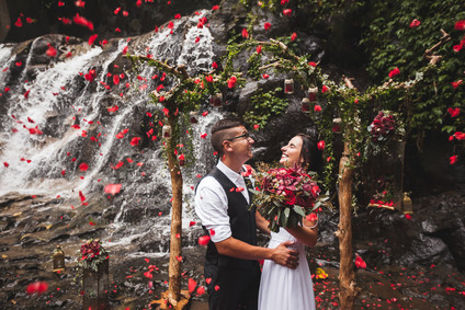 How to elope in Bali under a waterfall Inspiration