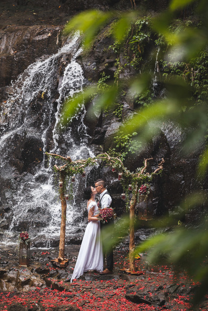 How to elope in Bali under a waterfall Inspiration
