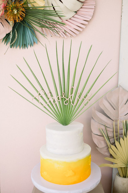 Modern pastel backyard first birthday party