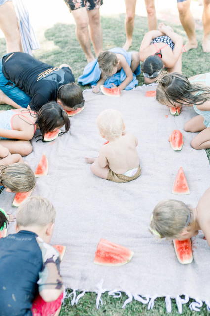 Modern pastel backyard first birthday party