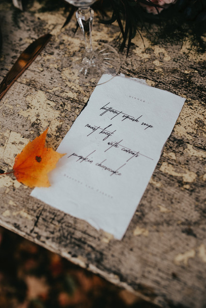 The moodiest gothic forest wedding with gorgeous fall florals