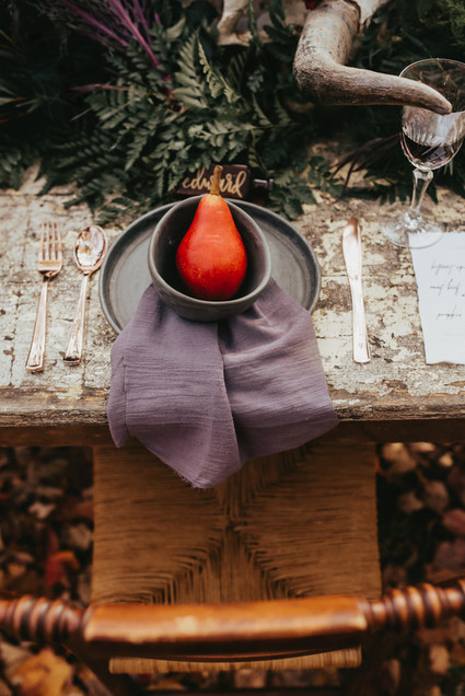 The moodiest gothic forest wedding with gorgeous fall florals