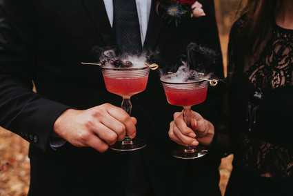 The moodiest gothic forest wedding with gorgeous fall florals