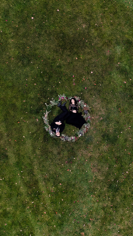 The moodiest gothic forest wedding with gorgeous fall florals