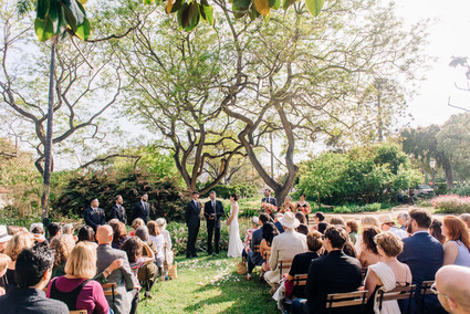 a colorful backyard wedding in Santa Barbara on a super reasonable budget