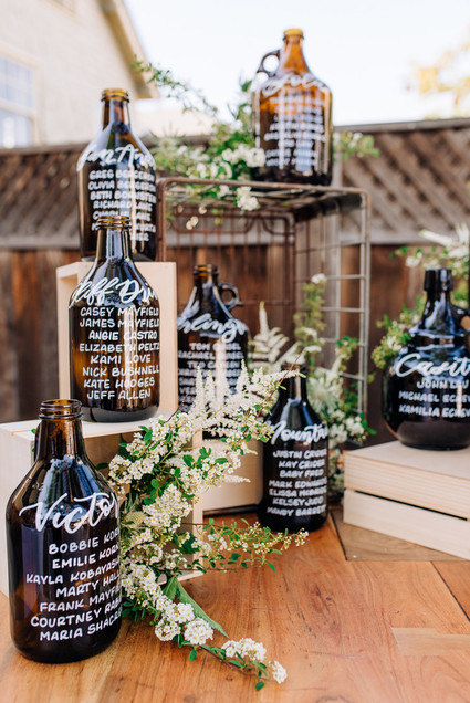 Beer jug escort cards Inspiration