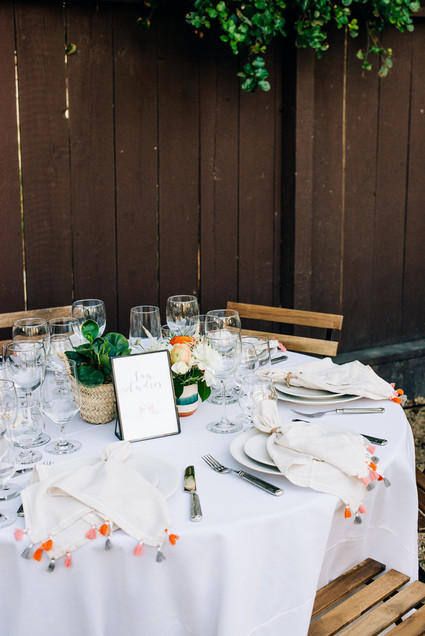 a colorful backyard wedding in Santa Barbara on a super reasonable budget