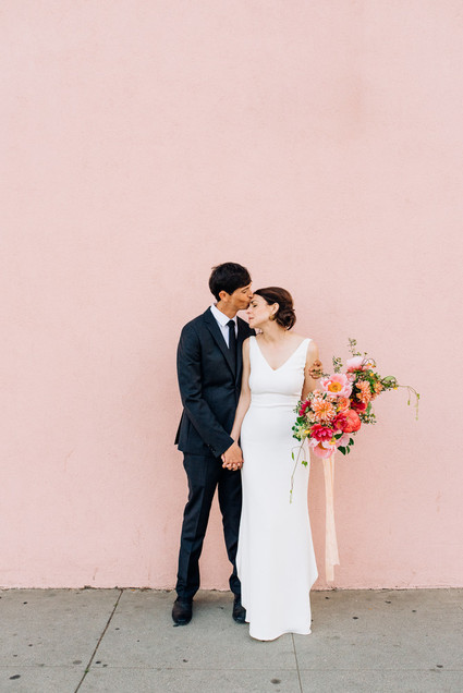 a colorful backyard wedding in Santa Barbara on a super reasonable budget