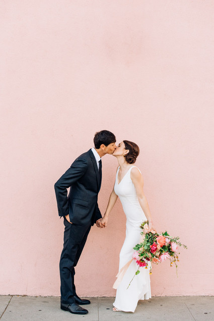 a colorful backyard wedding in Santa Barbara on a super reasonable budget