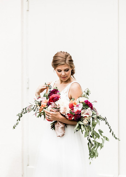 Jewel tone floral explosion at historic Strawberry Mansion in Philadelphia