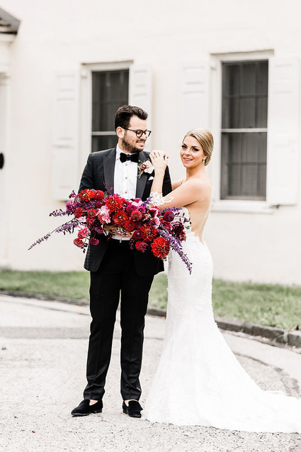 Jewel tone floral explosion at historic Strawberry Mansion in Philadelphia