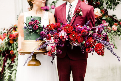 Jewel tone floral explosion at historic Strawberry Mansion in Philadelphia