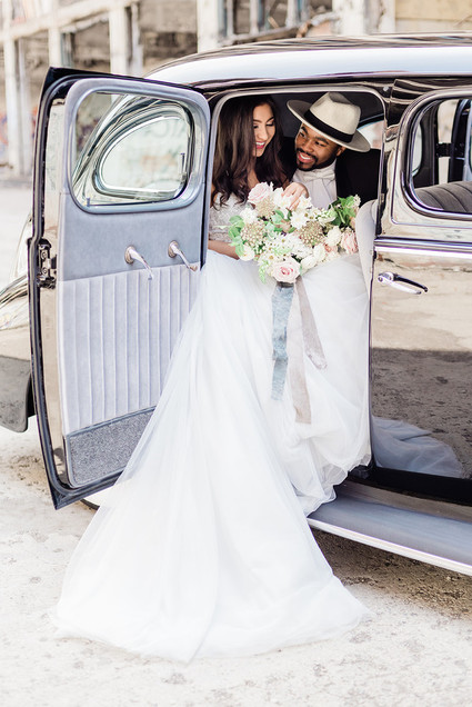 Packard Plant in Detroit wedding editorial