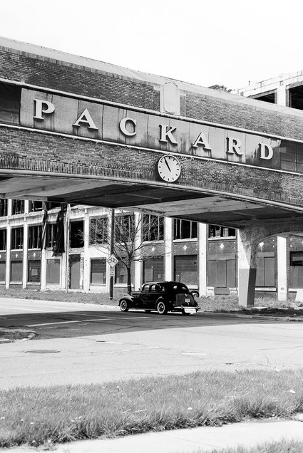 Packard Plant in Detroit wedding editorial
