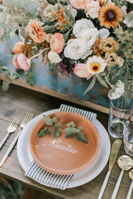 Terracotta place settings Inspiration