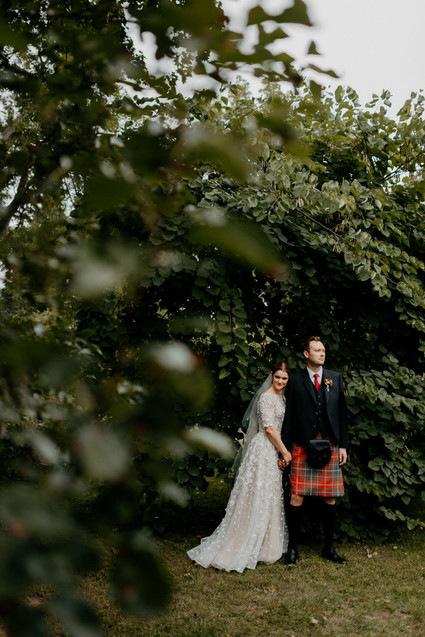 A print maker's thoughtful DIY fall wedding ... with kilts!