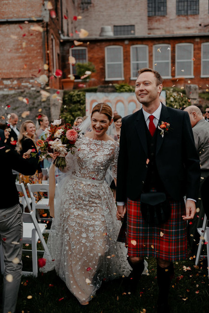 A print maker's thoughtful DIY fall wedding ... with kilts! Inspiration