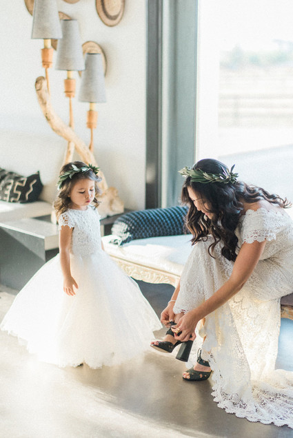 Intimate vow renewal with the couple's children in Portugal Inspiration