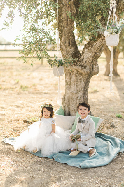 Intimate vow renewal with the couple's children in Portugal Inspiration
