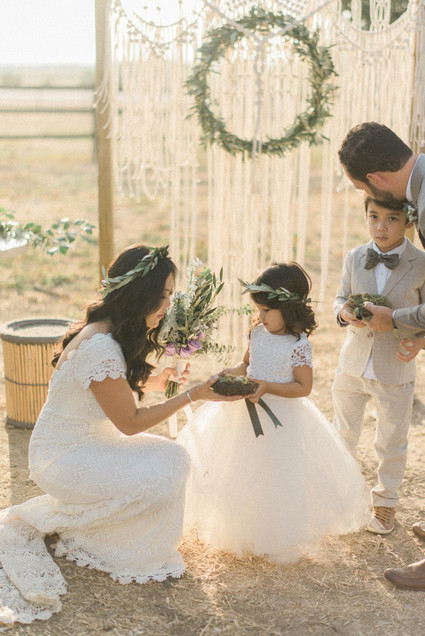 Intimate vow renewal with the couple's children in Portugal Inspiration