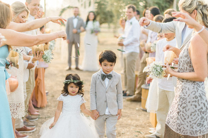 Intimate vow renewal with the couple's children in Portugal