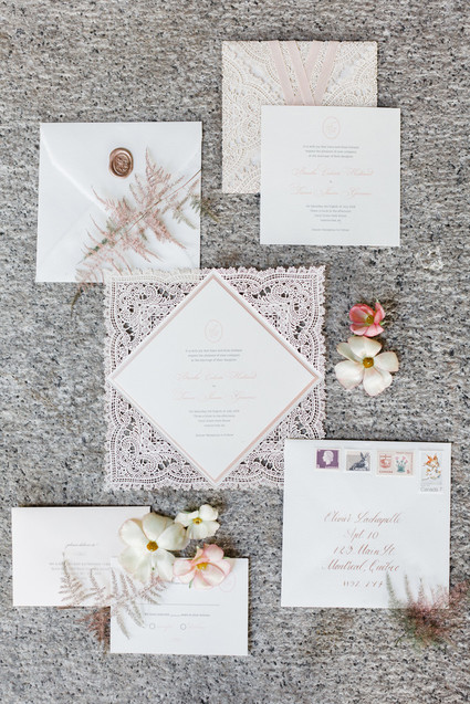 A stunning bridal editorial with a giant pink camellia tree