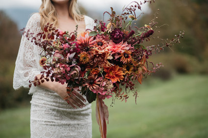 Stunning fall bouquet of dahlias