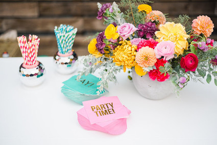 Ultra colorful modern Bat Mitzvah Inspiration