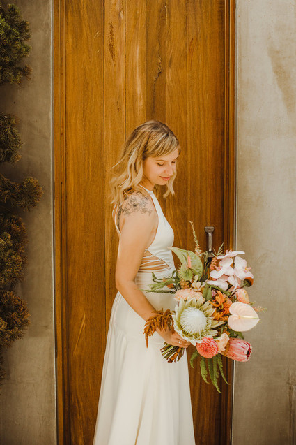 Modern tropical DTLA wedding with designer details at The Millwick