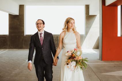 Modern tropical DTLA wedding with designer details at The Millwick