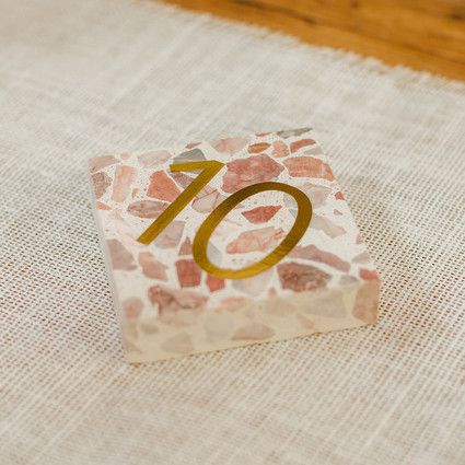 terrazzo table numbers Inspiration
