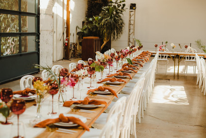 Modern tropical DTLA wedding with designer details at The Millwick