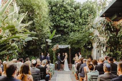 Modern tropical DTLA wedding with designer details at The Millwick