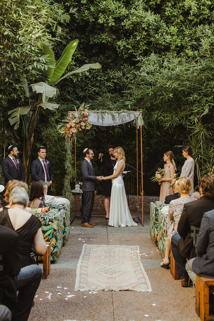 Modern tropical DTLA wedding with designer details at The Millwick
