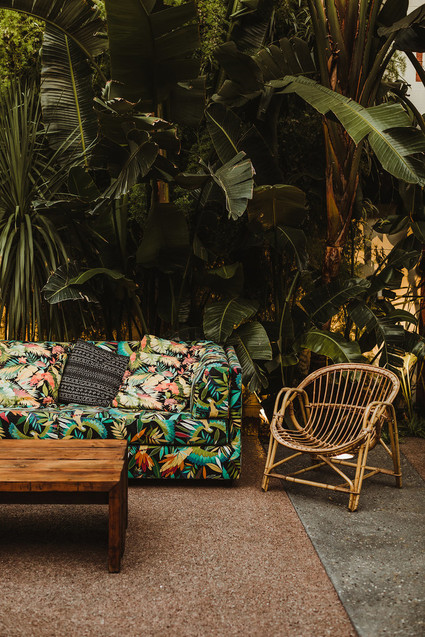 Modern tropical DTLA wedding with designer details at The Millwick