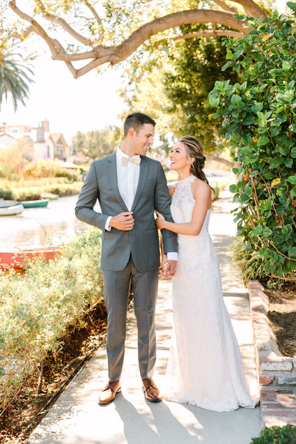 modern bride and groom