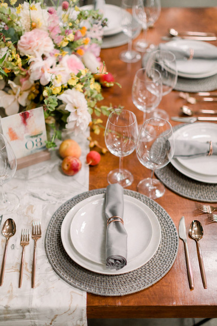 Modern foodie wedding at the Fig House Inspiration