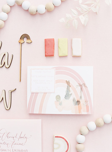 rainbow baby shower invitations