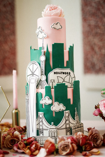 creative graphic wedding cake