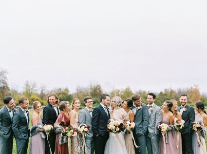 Amazing winter wedding fashion and bridal party style Inspiration