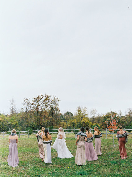 Amazing winter wedding fashion and bridal party style Inspiration