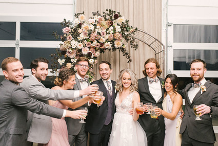 Amazing winter wedding fashion and bridal party style Inspiration