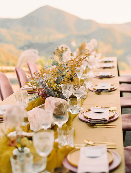 Ochre and mauve sunset elegance at Malibu Rocky Oaks Inspiration