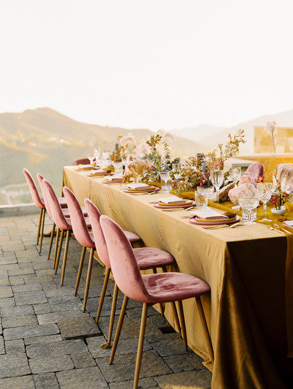 Ochre and mauve sunset elegance at Malibu Rocky Oaks Inspiration