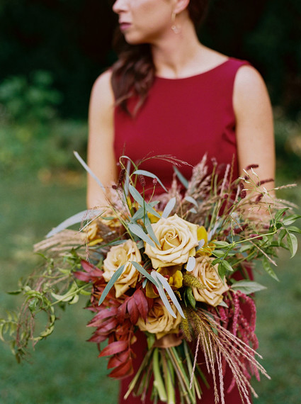 festive holiday bridal party