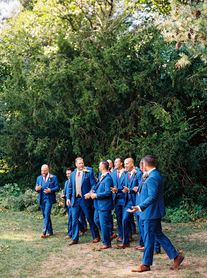 blue groomsmen suits Inspiration
